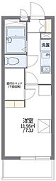 レオパレスYUME 1Kの間取図画像