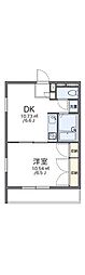 レオパレスシャルム 1DKの間取図画像