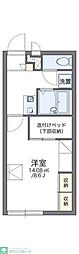 レオパレスエクセル 1Kの間取図画像