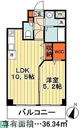 フェアリーヒルズ 1LDKの間取図画像