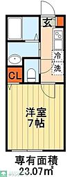 Villa末広1 1Kの間取図画像