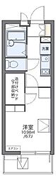 レオパレスクローバー 1Kの間取図画像