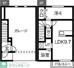 市原市椎津アパート 1LDKの間取図画像