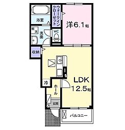 アルコパレーノ1 1LDKの間取図画像