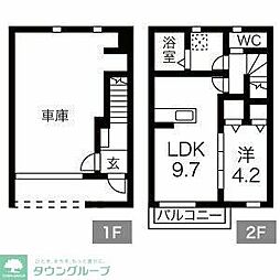 バーテックス市原 1LDKの間取図画像