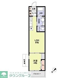 DAHLIA CHIBA 1LDKの間取図画像