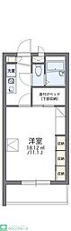 レオパレスリベェール 1Kの間取図画像