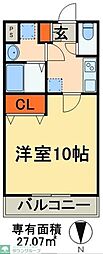 シーサイドレジデンス 1Kの間取図画像