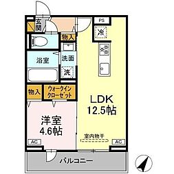 汐見丘PJ 1LDKの間取図画像
