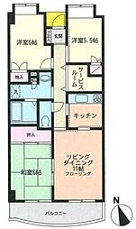 レジデンス穴川 3SLDKの間取図画像