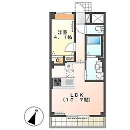 エターナルJ 1LDKの間取図画像