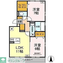 ロイヤルオーク 2LDKの間取図画像