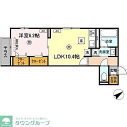 Forestella登戸 1LDKの間取図画像