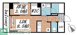 ジャンダルム 1LDKの間取図画像