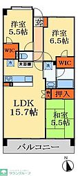 サンクレイドルおゆみ野中央 3LDKの間取図画像