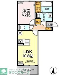 タイムズ・スクエアV Four 1LDKの間取図画像