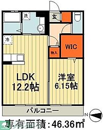 PARKHILLSMIYAKOG 1LDKの間取図画像