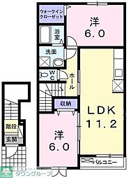 ブライトユニゾン2 2LDKの間取図画像