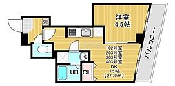 soare幕張2nd 1DKの間取図画像