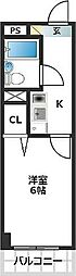 ライオンズマンション王子第6 1Kの間取図画像