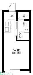 板橋区宮本町アパート ワンルームの間取図画像