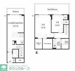 estageo Nerima 2LDKの間取図画像