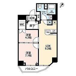 プレール・ドゥーク西巣鴨 2LDKの間取図画像