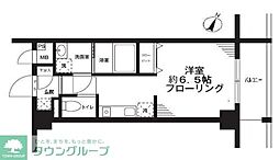 パルメゾン見次公園 1Kの間取図画像