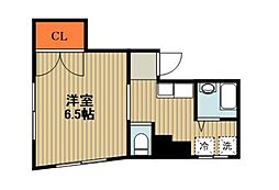 パークシティ大山 1Kの間取図画像