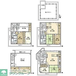 桜川戸建 4LDKの間取り