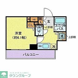 フェニックス池袋弐番館 7階1Kの間取り