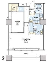 レジディアタワー上池袋（タワー棟） 11階1LDKの間取り