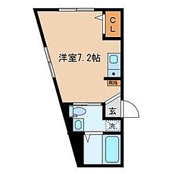 リュクスカーサ板橋本町　919253 1階ワンルームの間取り