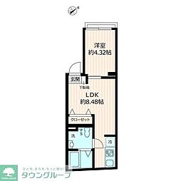 DK池袋 3階1LDKの間取り