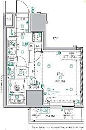 クレイシアＩＤＺ板橋本町アーバンレジデンス 4階1Kの間取り