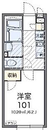 レオネクストルーチェ 2階1Kの間取り