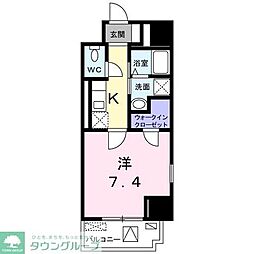 サン　フォーレスト 7階1Kの間取り