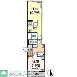 セレスティア豊島N B棟N 1LDKの間取図画像