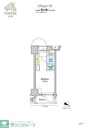 TOMORE田端 ワンルームの間取図画像