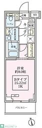 アイルグランデ川口 1Kの間取図画像