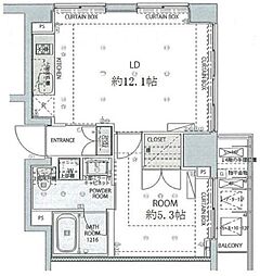 レヴィーガときわ台crob 1LDKの間取図画像