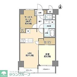板橋区役所前ビューハイツ 2LDKの間取図画像