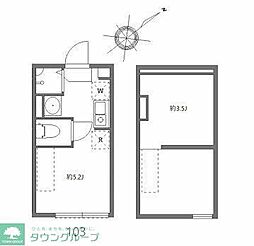 ハーモニーテラス志村 ワンルームの間取図画像