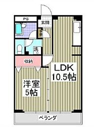 サリジェ志村公園 1LDKの間取図画像