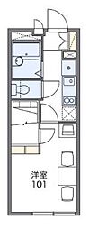 レオパレスポラリス 1Kの間取図画像