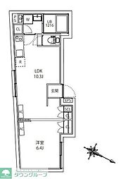 MAXIV CITY板橋区役所前 1LDKの間取図画像