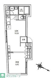 MAXIV CITY板橋区役所前 1LDKの間取図画像