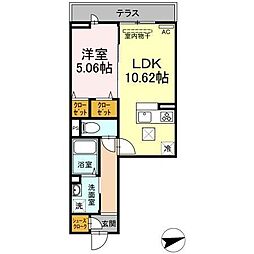 セジュール西台4 1LDKの間取図画像