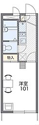 JR東海道本線 平塚駅 バス13分 東町3丁目下車 徒歩6分の賃貸アパート 1階1Kの間取り