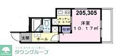 JR東海道本線 平塚駅 徒歩8分の賃貸アパート 2階1Kの間取り
